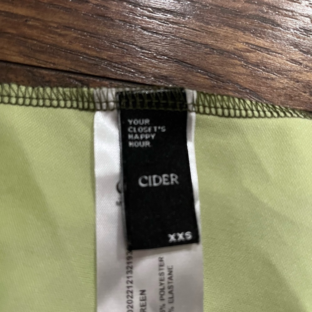 Cider Olive and Brown Strapless Dress - Picture 5 of 5